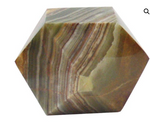 Banded Calcite Diamond Paperweight