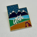 Enamel Metal Pin Utah Local