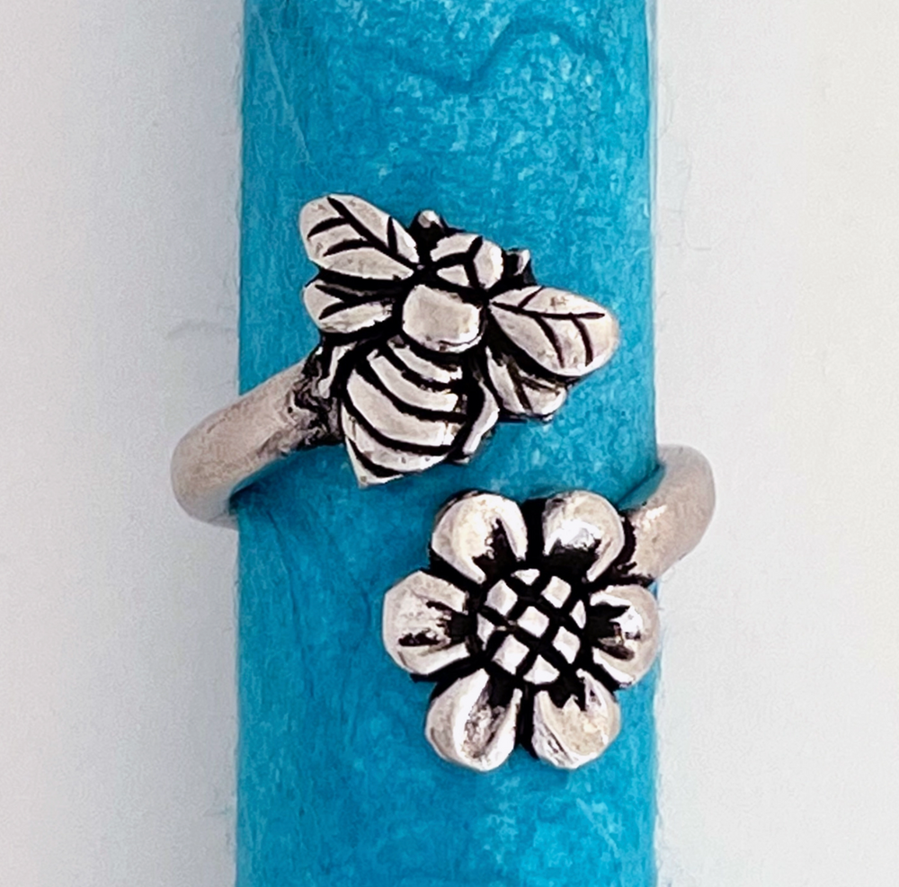 Bee/Flower Adjustable Ring