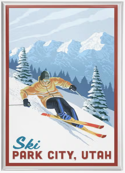 
            
                Load image into Gallery viewer, Ski Park City, Utah Magnet
            
        