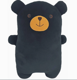 Black Bear 3-in-one Pillow,Plush and Blanket