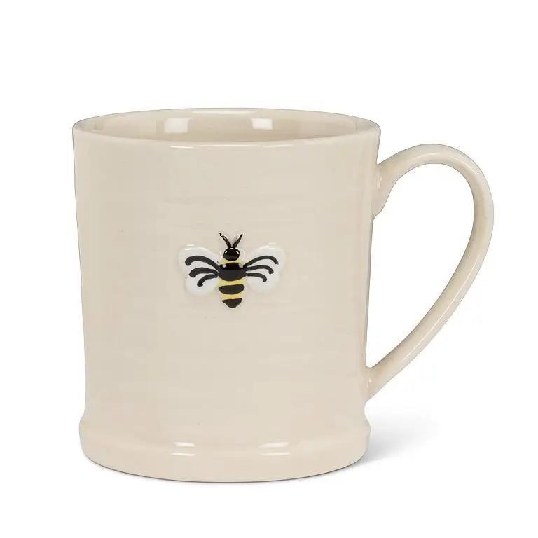 Rimmed Mug with Bee-3.5"H(12oz)