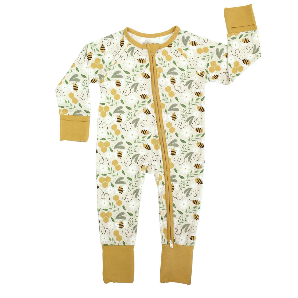 Happy Honey Bees Convertible Baby Pajamas