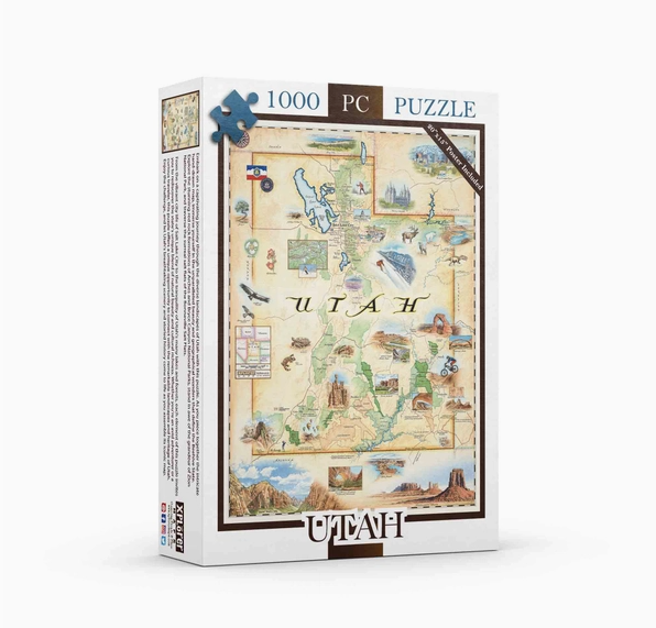 Utah State Map Jigsaw Puzzle - 1000-Pieces