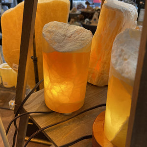 Honeycomb Calcite Lamp